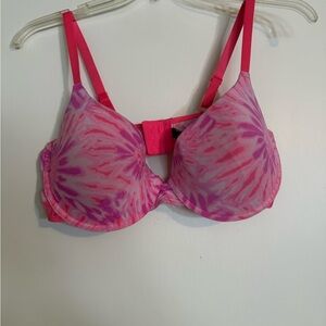 XOXO Pink and Purple Patterned Bra